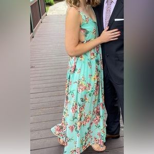 Open back maxi dress